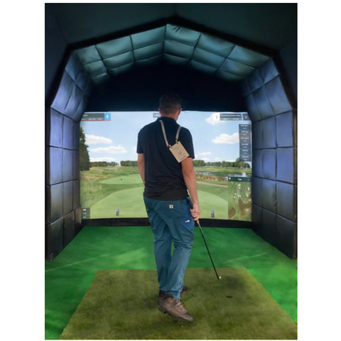 Deluxe Golf Simulator Wall Padding - Vinyl Covered Cushion Filled Velcro Backing